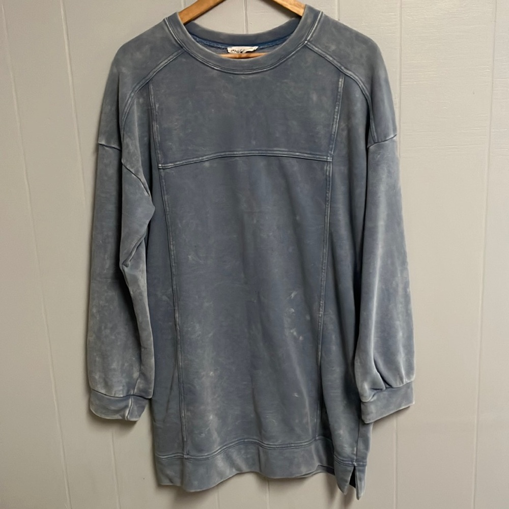 NWT New In Sweatshirt Dress Large Blue